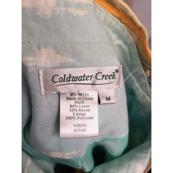 Coldwater Creek Linen Blend Art to Wear Artsy Blazer Jacket MEDIUM Tomato Girl M - Picture 4 of 9